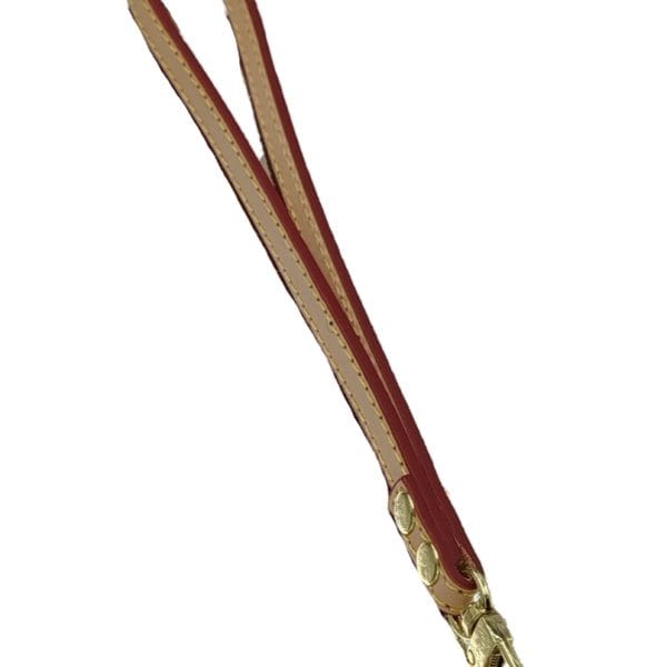 Διακοσμητικό λουράκι από γνήσιο δέρμα για Louis Vuitton τσάντα μπεζ