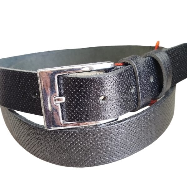 Αντρική ζώνη μαύρη, γνήσιο δέρμα, φάρδος 2,8εκ, belt-m35