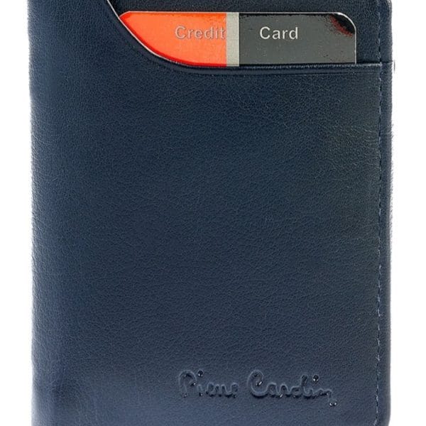 Ανδρικό δερμάτινο πορτοφόλι Pierre Cardin, μπλε,tilak70 2421